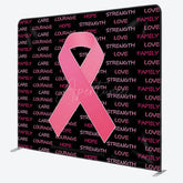 Aperturee - Aperturee Pink Breast Awareness Month Square Tension Backdrop